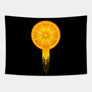 Digital Orange Tapestry
