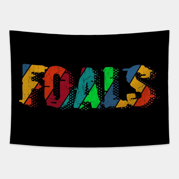 vintage color Foals Tapestry by Rada.cgi