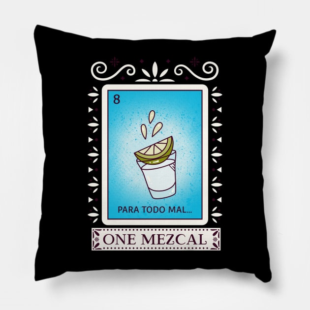 Mezcal Tequila Lover Mexico Mexican Drinking Pillow by Tip Top Tee's