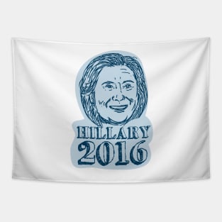 Hillary Clinton President 2016 Drawing Tapestry