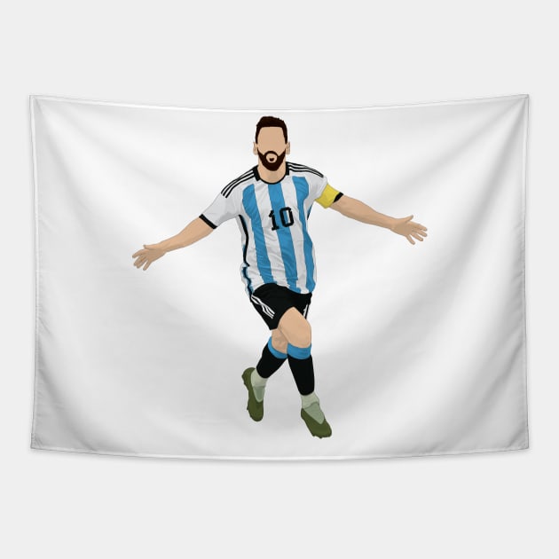 Soccer illustration, goal celebration Tapestry by RockyDesigns