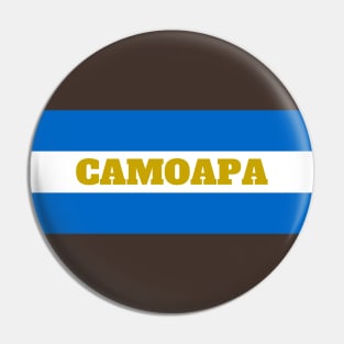 Camoapa City in Nicaraguan Flag Colors Pin