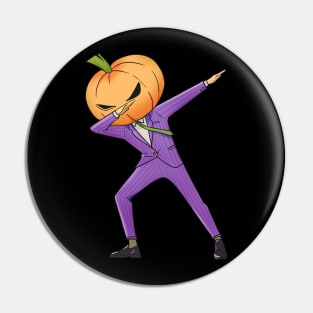 Dabbing Jack o Lantern Halloween Pin