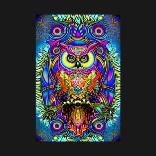 Owl Trippy Hippie Vibes 19 T-Shirt