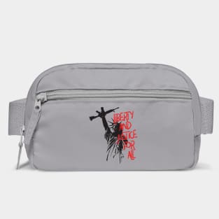Pro Liberty and Justice For All - Second Amendment 2A Lady Liberty With Raised Firearm Bag