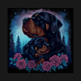 Rottweiler Cute Family T-Shirt