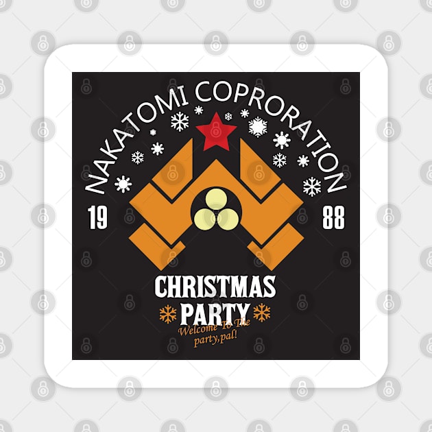 Die Hard Nakatomi Corp Christmas Party Magnet by Geminiguys