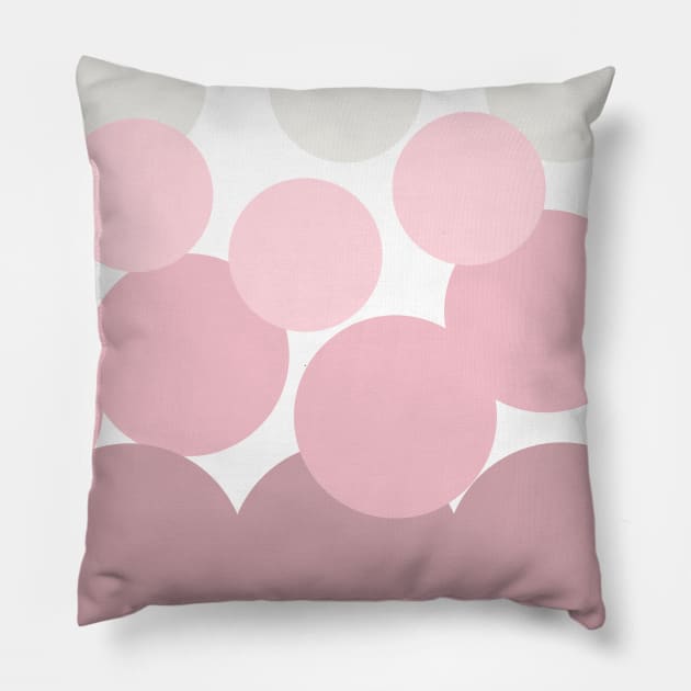 Pink Dots Pillow by Kelliboo