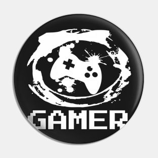 Gamer, player, gaming, controller Pin