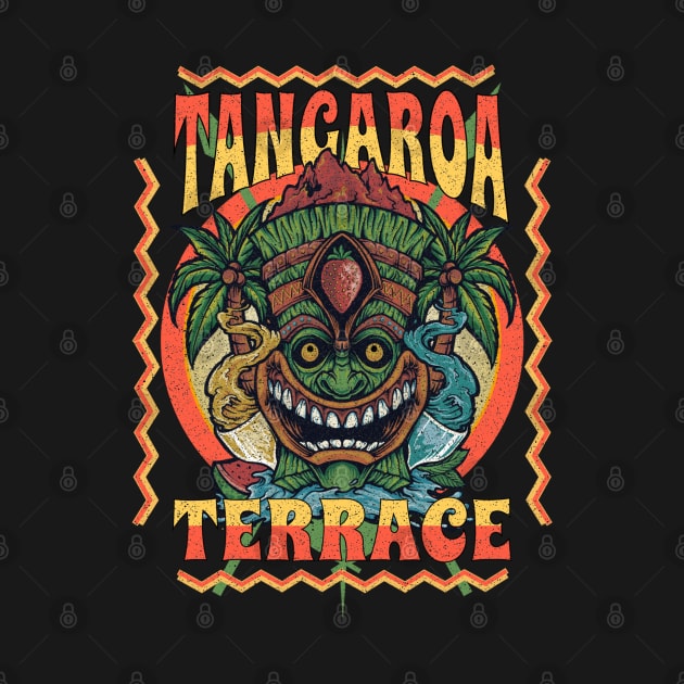 Tangaroa Terrace Tropical Bar and Grill California Distressed look Design by Joaddo