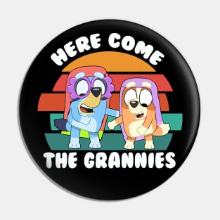 Here Come Dance The Grannies Kids Pin