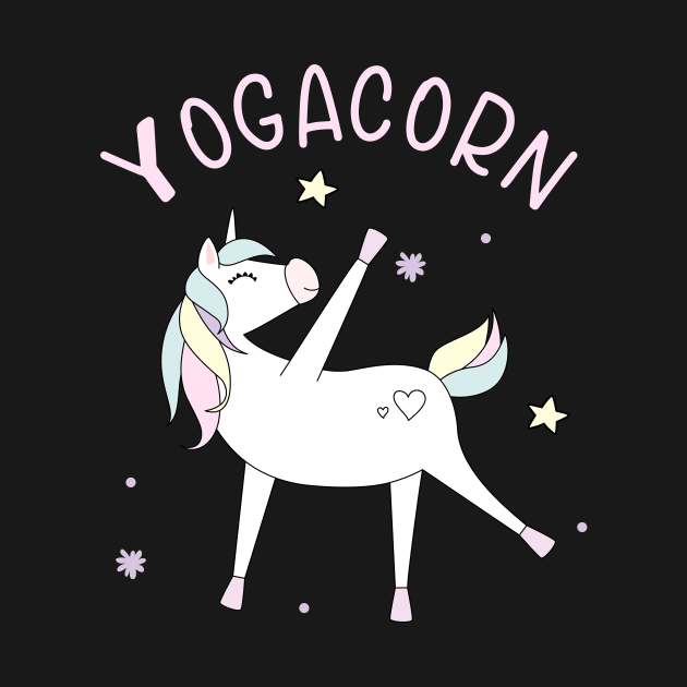 Yogacorn Yoga Unicorn Funny Fitness Gift by Foxxy Merch