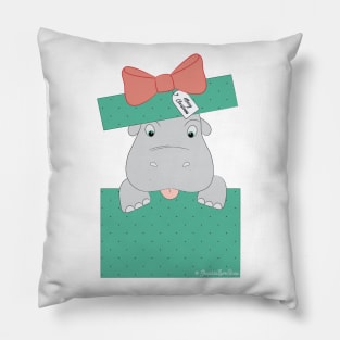 I Want a Hippopotamus for Christmas, Pastel © GraphicLoveShop Pillow