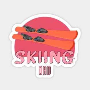 Skiing Dad Magnet