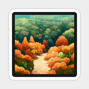 Autumn Road Magnet