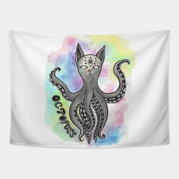 octopuss colored Tapestry by asiancoffeegirl