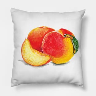 Watercolor Peaches Pillow