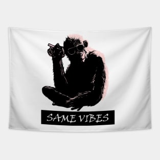 Same vibes (monkey silhouette) Tapestry