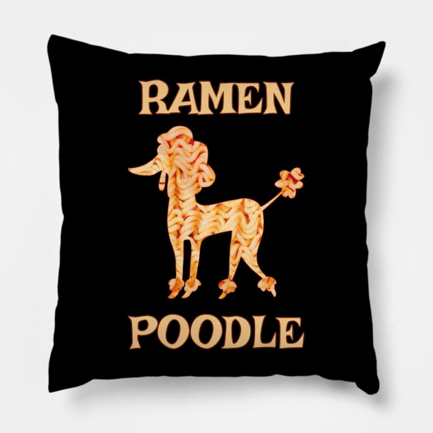 Ramen Poodle Pillow by yaywow