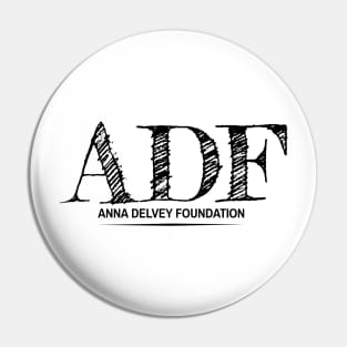 ADF Anna Delvey Foundation Scribbled Logo Pin