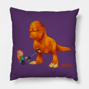 Holding Hands - Rex With Girl Edition Pillow