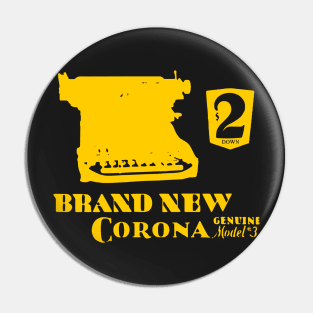 Old Ad Corona Manual Typewriter Vintage Yellow Pin