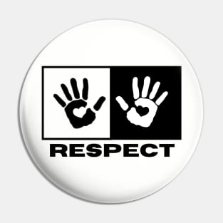 Two Hands Respect Pin