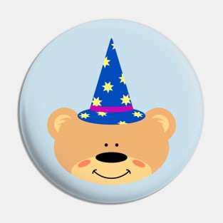 Teddy bear with Wizzard Hat Pin