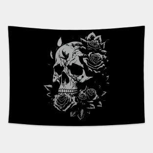 Skull with roses Tapestry