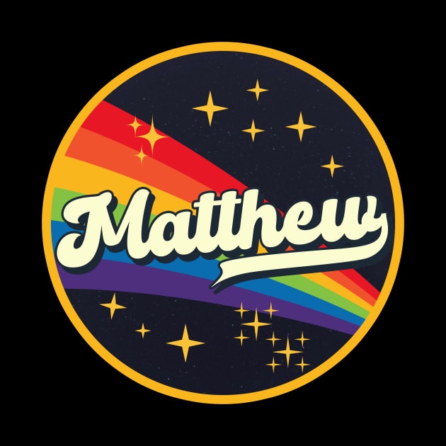 Matthew // Rainbow In Space Vintage Style by LMW Art