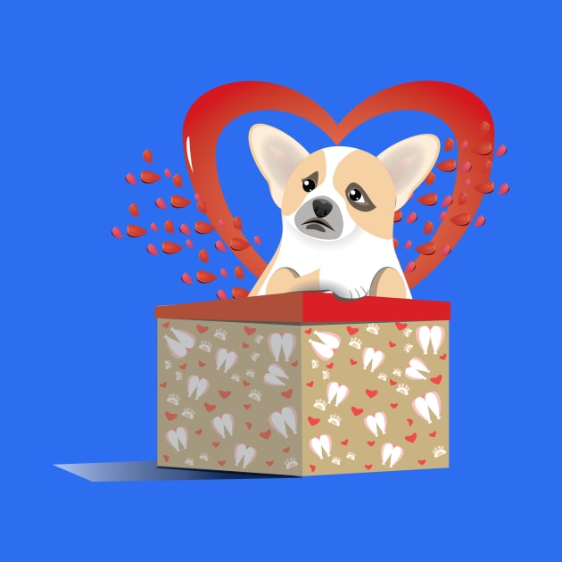 Puppy Corgi Valentine by Kanom-Tom