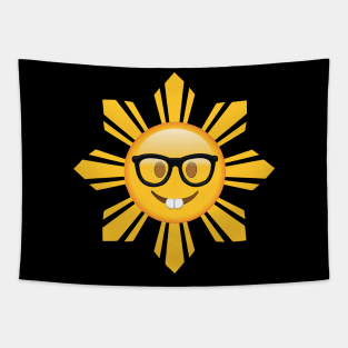 Philippine Sun Nerd Emoji Tapestry