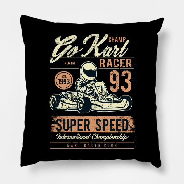 go kart Pillow by ramonagbrl