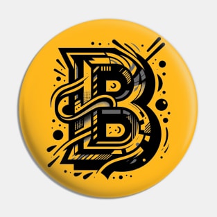 Letter B design graffity style Pin
