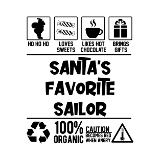 Santa's Favorite Sailor Santa Claus T-Shirt