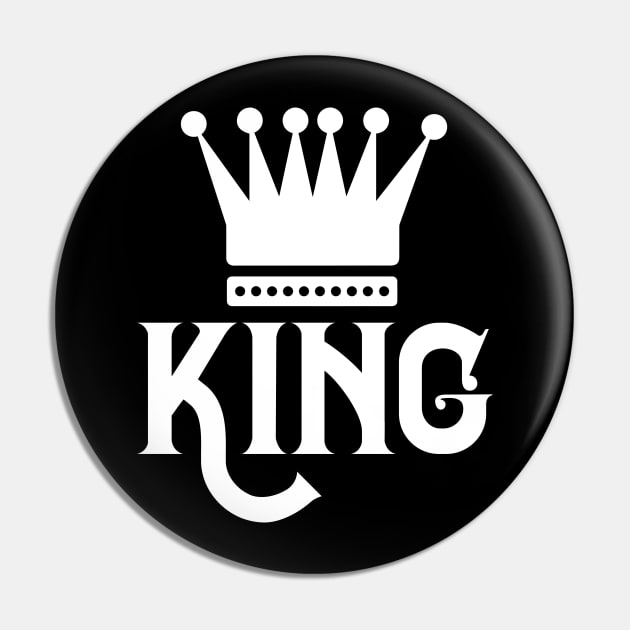 King Queen Couple Matching Pin by LotusTee