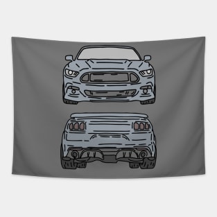 double view muscle car Tapestry