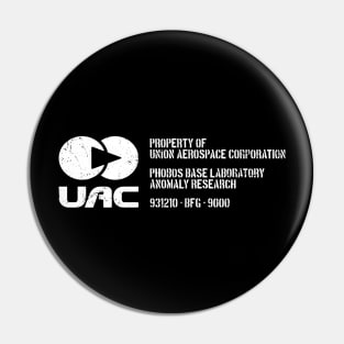 UAC Stencil (White) Pin