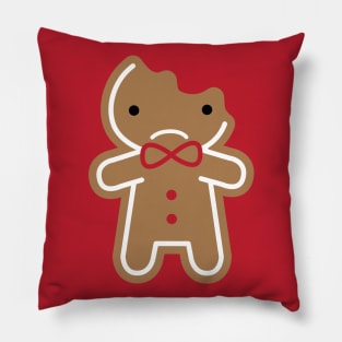 Sad Bitten Kawaii Gingerbread Man Pillow