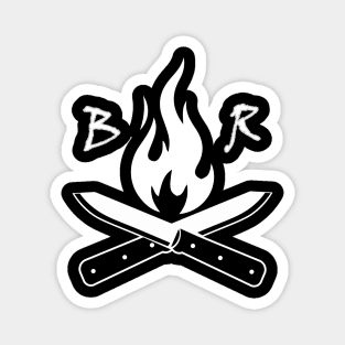 Baba Ross Bushcraft Logo for Dark Backgrounds Magnet