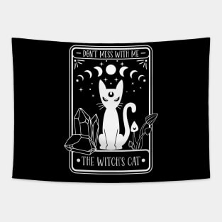 Witch cat tarot card Tapestry