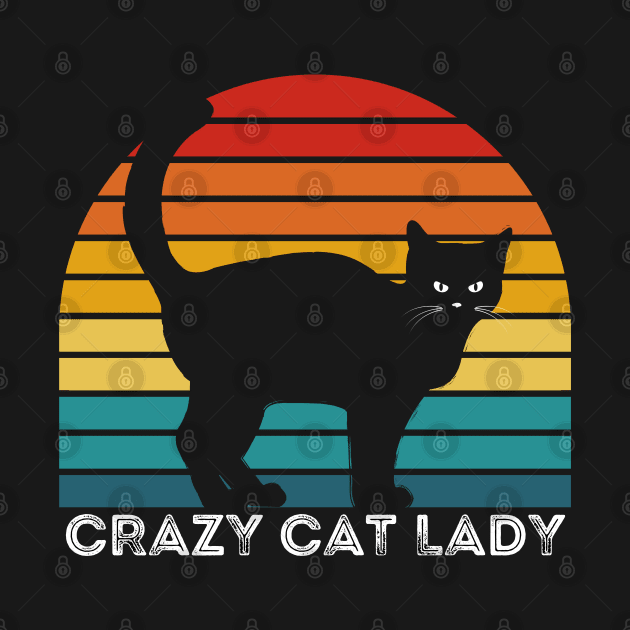 Crazy Cat Lady, Cat Merch Design by Hifzhan Graphics