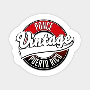 Ponce Puerto Rico vintage logo. Magnet