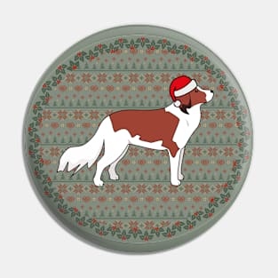 Christmas Card Kooiker Dog Pin