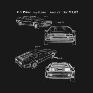 Delorean Patent Design T-Shirt T-Shirt