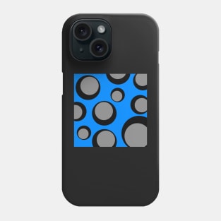 blue grey and black pop art pattern Phone Case