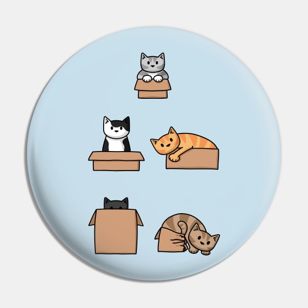 Cats In Boxes Pin by Doodlecats 