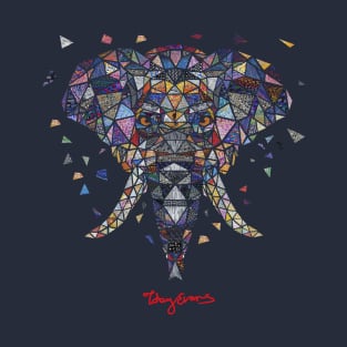 Geometric Elephant Art T-Shirt