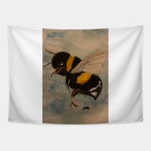 Bumble Bee hand drawn watercolor artwork Tapestry