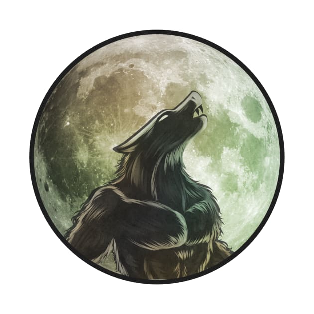 Wolf and the Moon by Meechemax